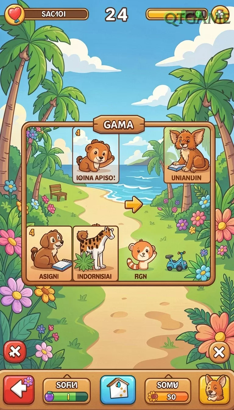 Cuplikan layar UPDATES — menu navigasi